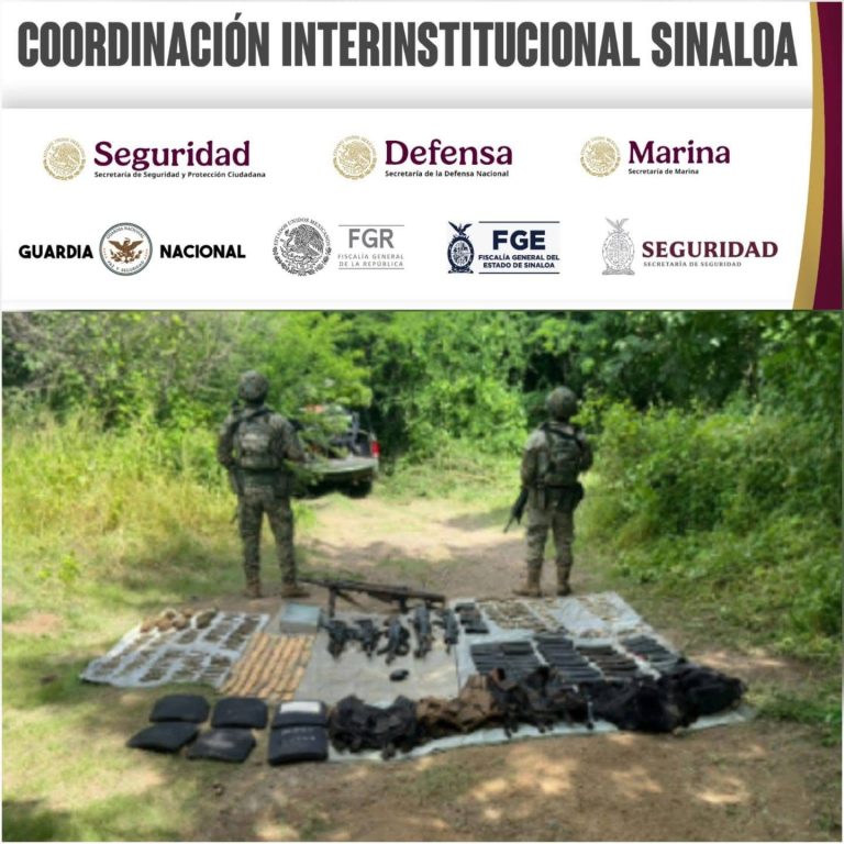 Decomisan armas largas y municiones en Elota