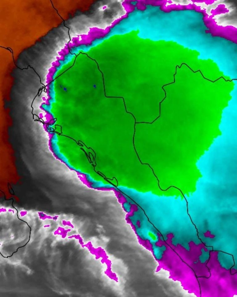 Se fortalece tormenta en la zona norte de Sinaloa