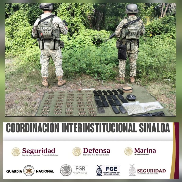 Aseguran en Jotagua un arma, cargadores y municiones