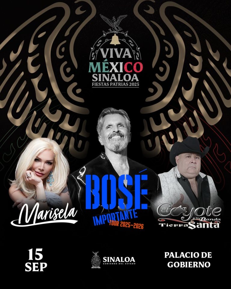 Miguel Bosé, Marisela y el Coyote y su banda Tierra Santa, amenizarán el Grito en Culiacán