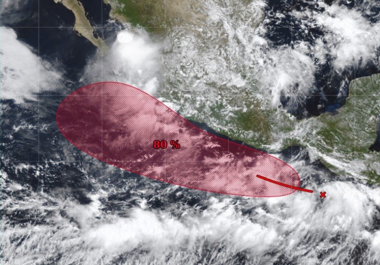 ¡Ciclón a la vista! Se ubica al sur de Chiapas rumbo al norte