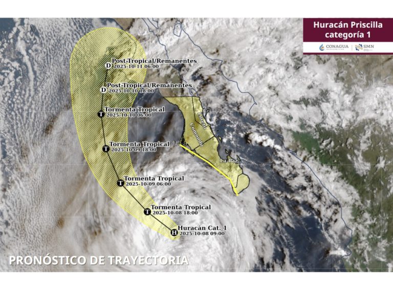 Huracán Priscila al sur de BCS