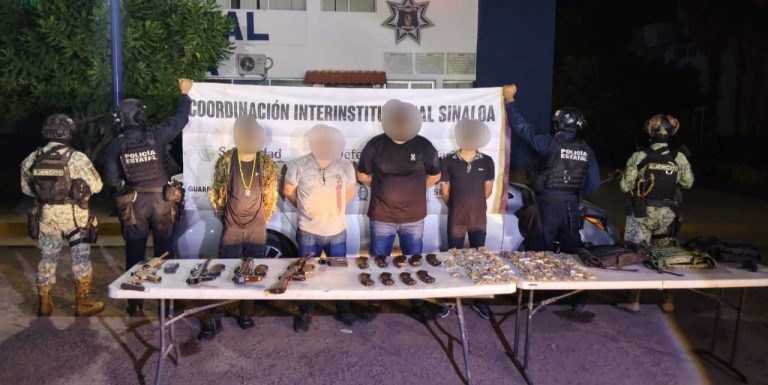 Detienen a 4 tras balaceras en Culiacán