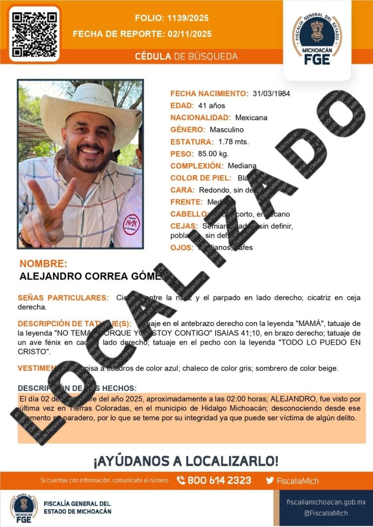 Localizan vivo a exalcalde michoacano Alejandro Correa