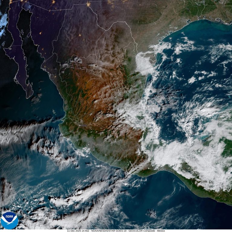 Jueves, con lluvias y tormentas dispersas con temperaturas templadas