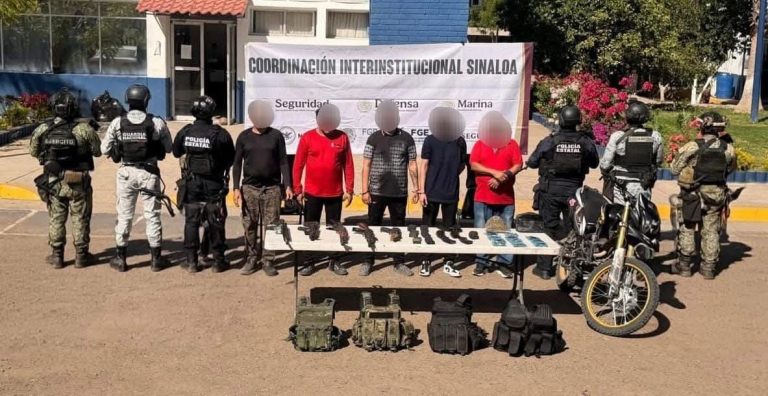 Detienen a 5 civiles armados en Culiacán