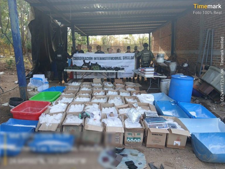 Incauta Marina laboratorio clandestino en Cosalá