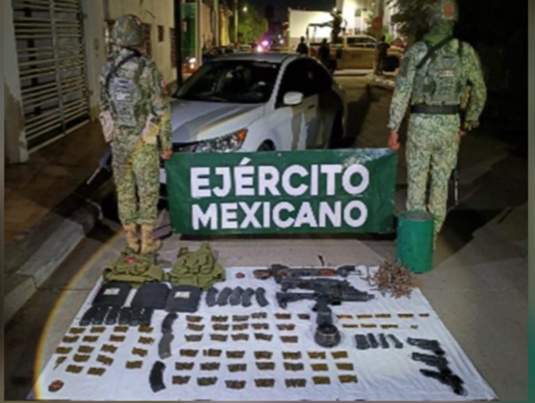 Aseguran 6 armas de fuego, 2 autos y municiones tras ataque a militares en Tierra Blanca