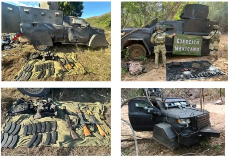 Detienen a 4 y aseguran 2 autos blindados tras ataque a militares en Concordia