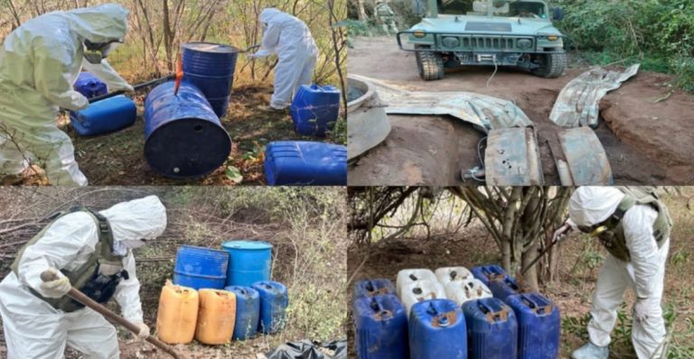 Destruyen 19 laboratorios clandestinos en Culiacán, Badiraguato y Cosalá