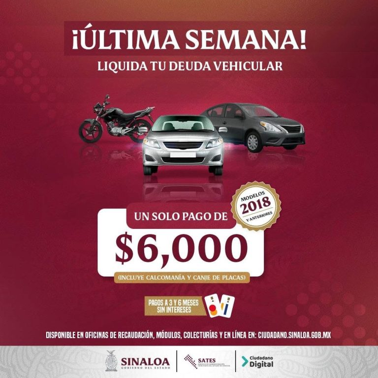 Regularización vehicular entra en su fase final en Sinaloa