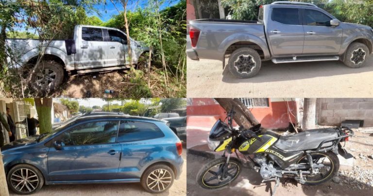 Recuperan en Navolato 7 vehículos robados