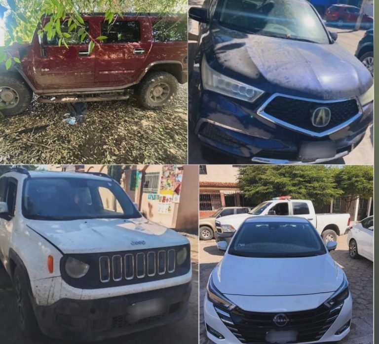 Se recuperaron 7 unidades robadas en Culiacán y Navolato