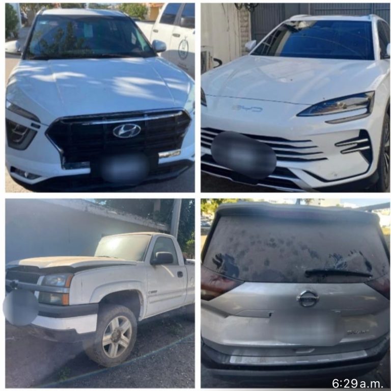 Recuperan 6 unidades con reporte de robo en el Tamarindo municipio de Culiacán