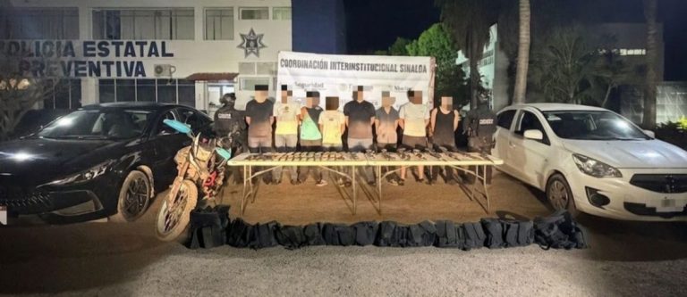 Detienen a 8 en Culiacán