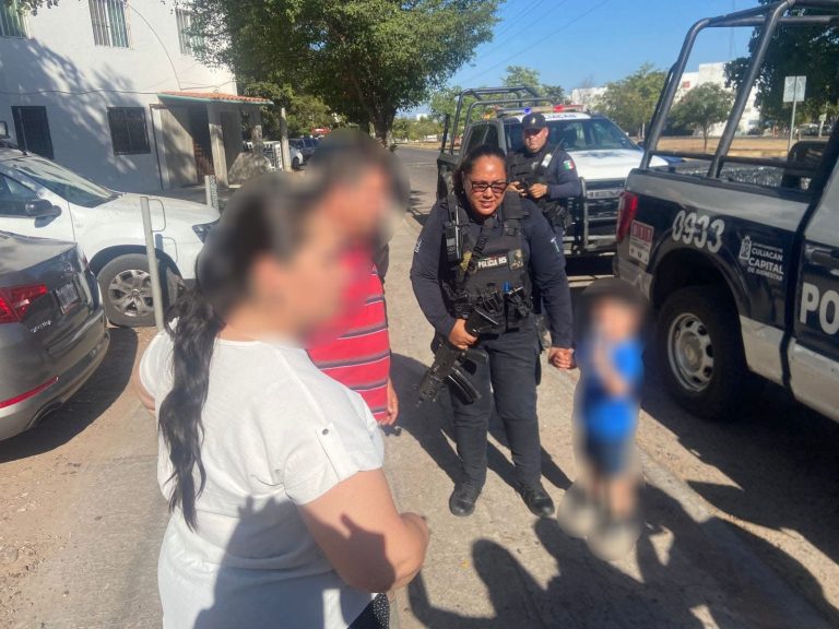 Recuperan a niño extraviado en Culiacán