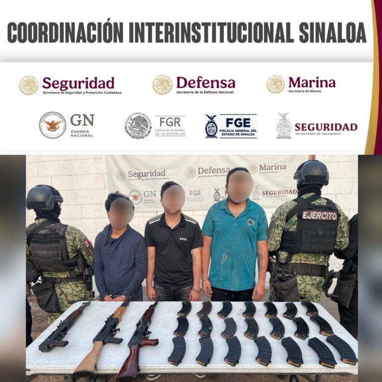 Arrestan a 3 durante persecución en Aguaruto