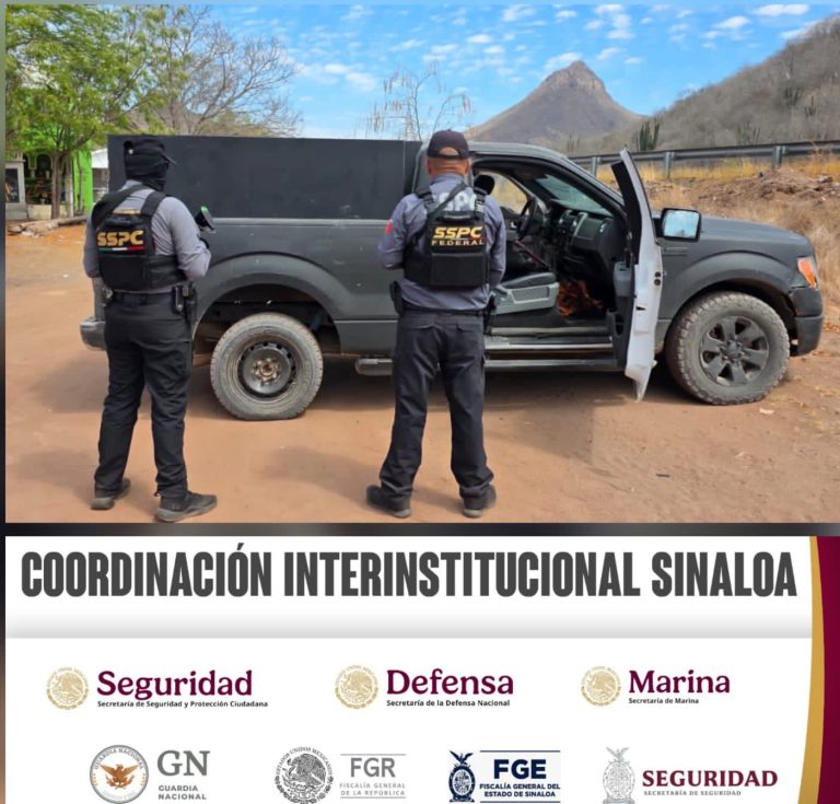 Aseguran camioneta blindada en La Campana