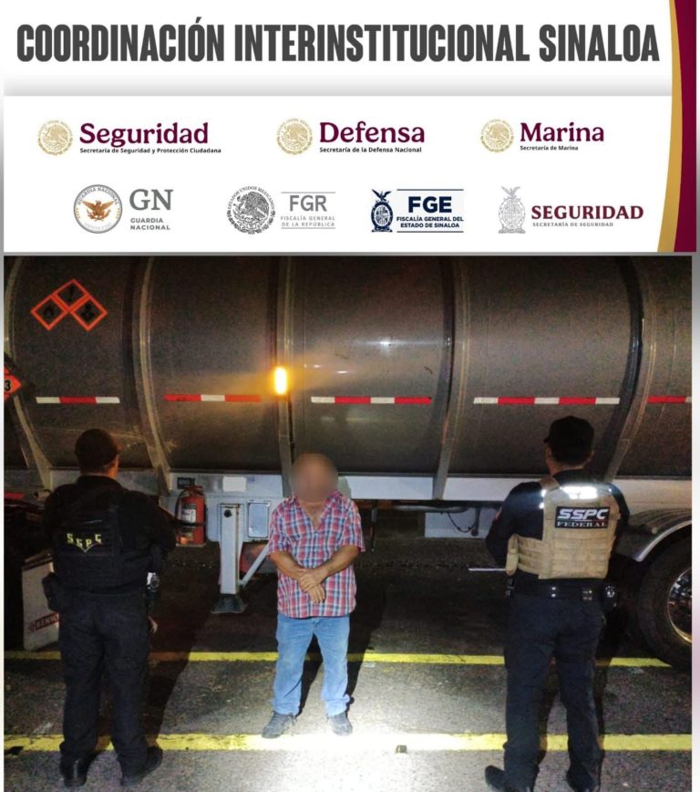 Transportaba más de 173 mil litros de combustible; cae en Culiacán