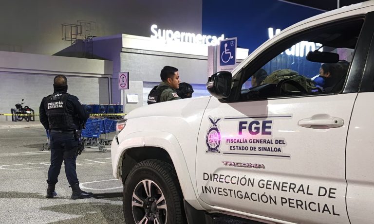 Deja un muerto y una mujer herida balacera afuera de supermercado