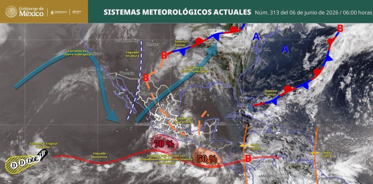 Aumenta potencial de lluvias y ciclones en el Pacífico