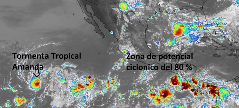 Se forma Amanda; hay otro potencial ciclón en el Pacífico