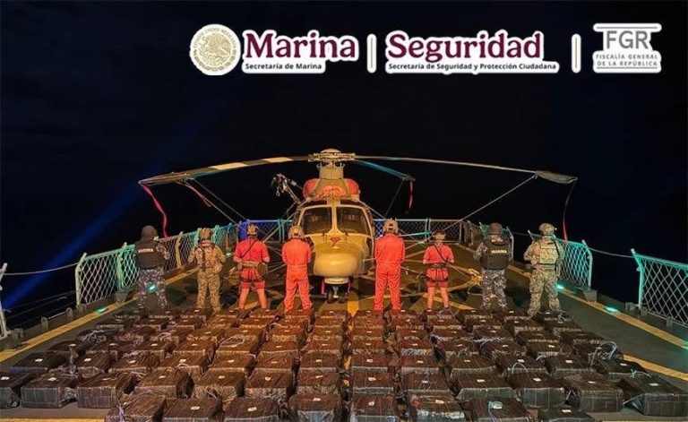 Incautan 3 toneladas de presunta cocaína en costas de Oaxaca
