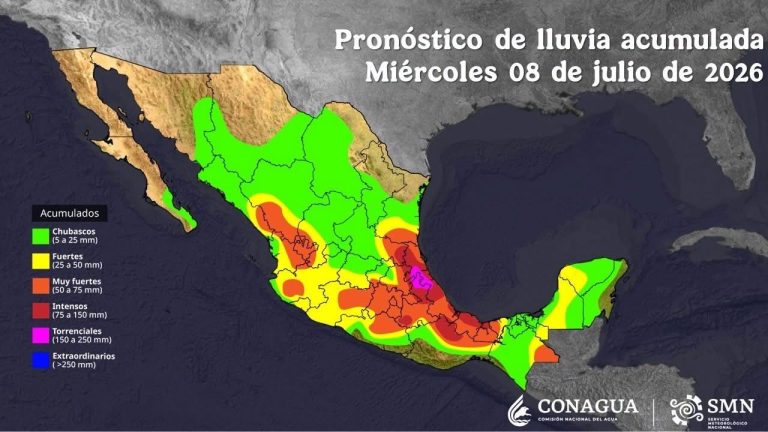 Estiman lluvias muy fuertes para esta tarde en Sinaloa