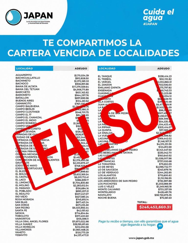Es falsa la lista de deudores de Japan difundida en redes sociales