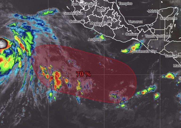 Al 70% potencial tormenta en el Pacífico