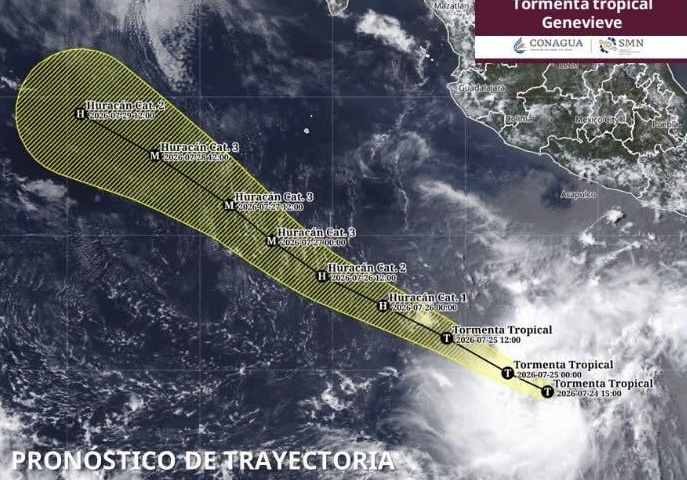 Se formó la tormenta tropical Genevieve; apunta a huracán 1