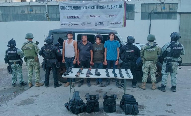 Estaban en El Recreo; capturan a 4 tras persecución