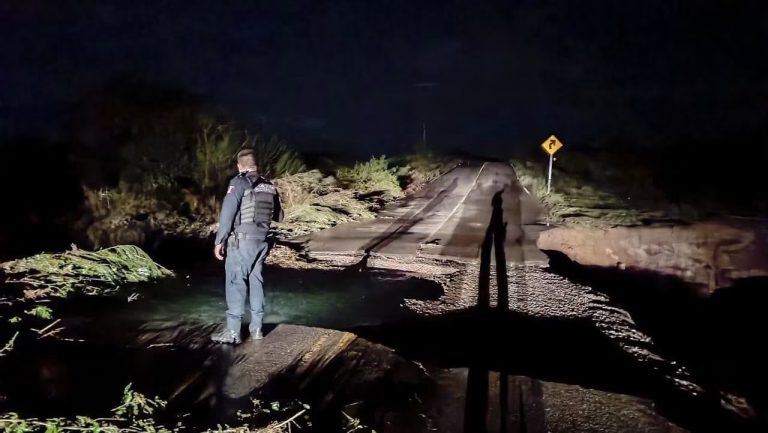 Confirma gobernadora daños a carreteras en 3 municipios por lluvias