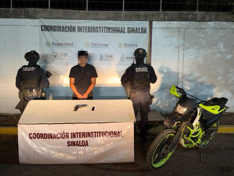 Lo detienen tras persecución en Culiacán