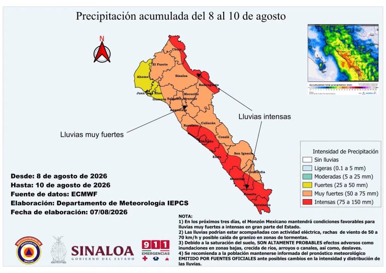 A partir de mañana, incrementará la intensidad de las lluvias