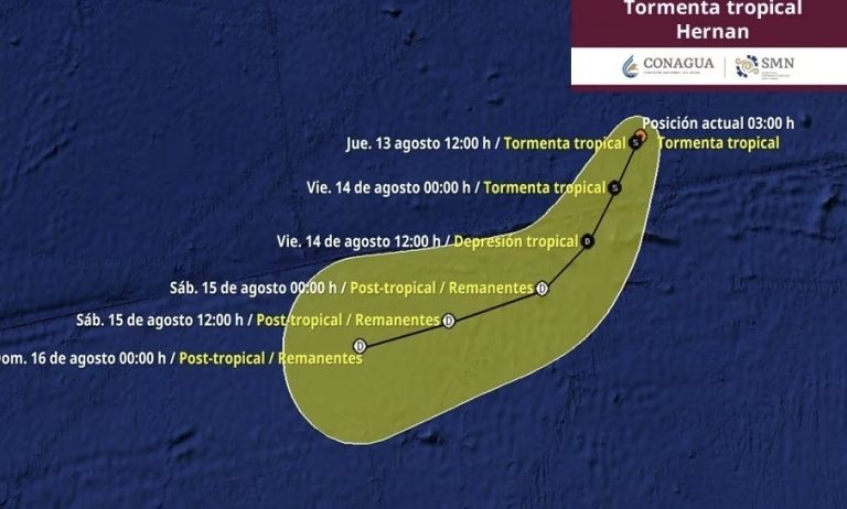 Se forma la tormenta tropical Hernán