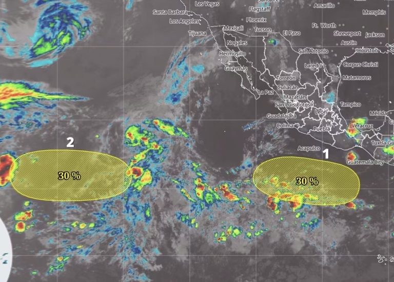 A 30% dos potenciales ciclones en el Pacífico