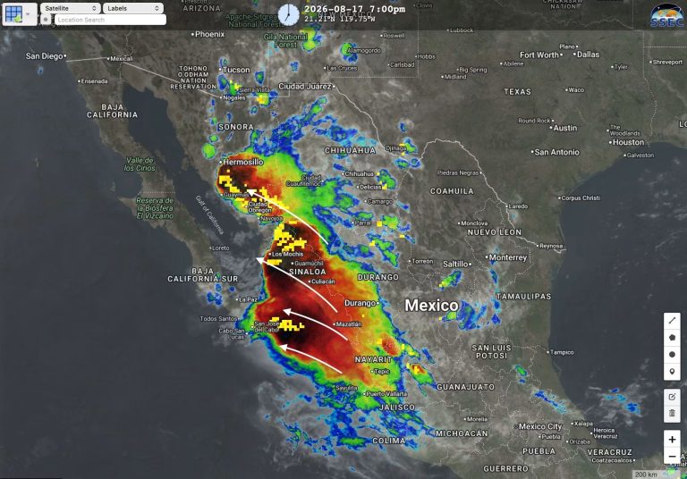 Avanzan tormentas sobre Sonora y Sinaloa