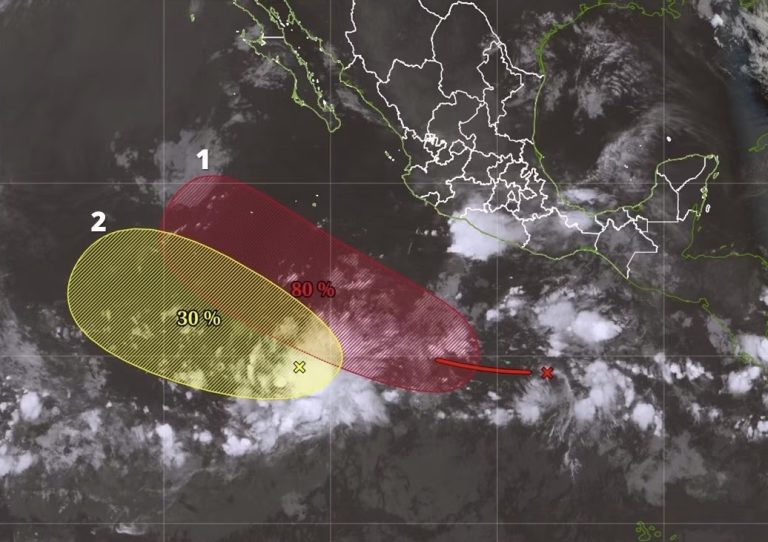 Aumentan fuerza al 30% y 80% potenciales ciclones en el Pacífico