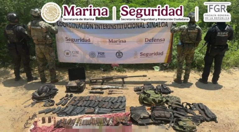 Decomisan armas, municiones y presunta droga en Concordia