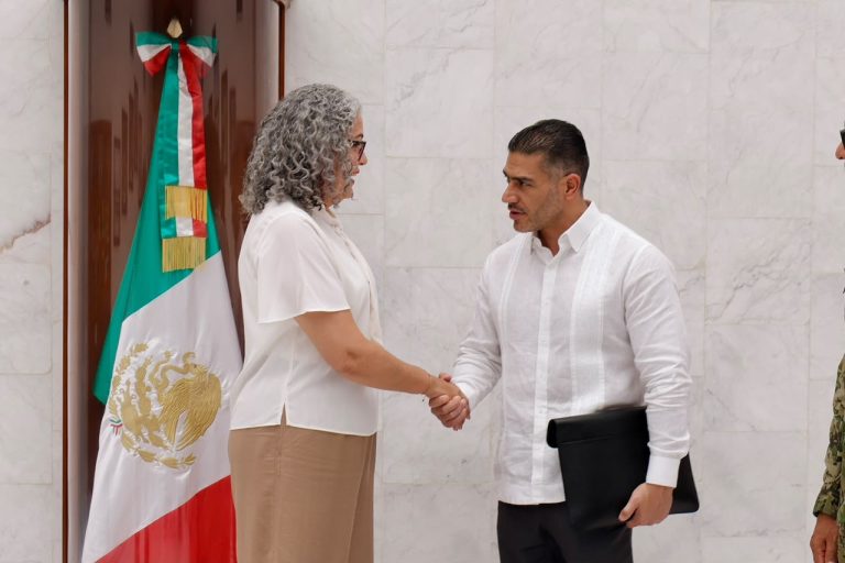 Pactan gobernadora y García Harfuch por seguridad de Mazatlán