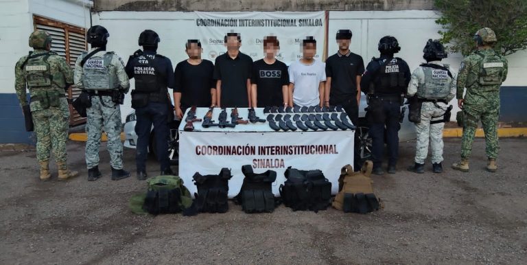 Arrestan a cinco en un domicilio de Aguaruto