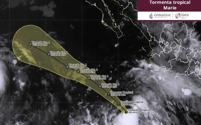 Se forma la tormenta Marie; apunta paralelo a la costa