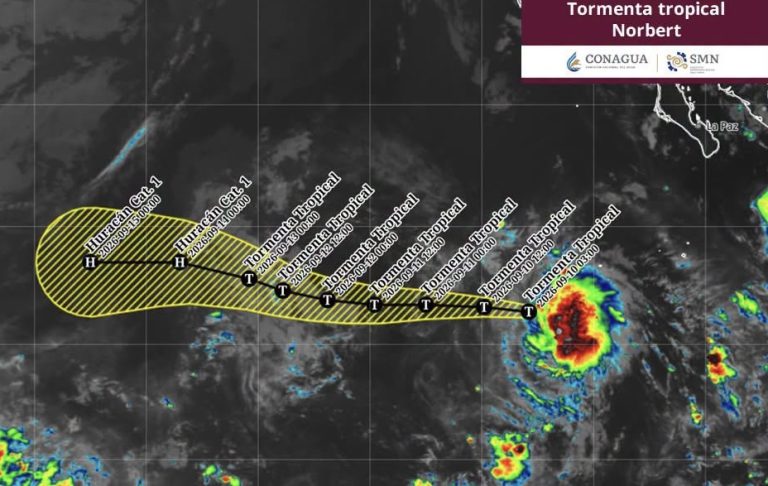 Se forma la tormenta Norbert en el Pacífico