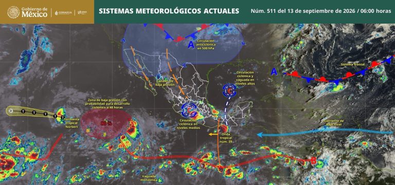 Sinaloa registrará las lluvias más intensas este domingo