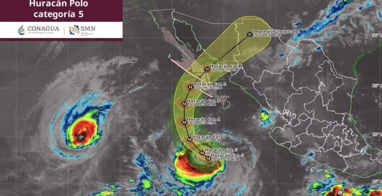 Prevén se debilite huracán Polo en las próximas horas