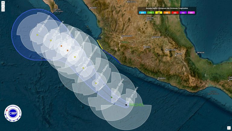 Aumenta su fuerza la tormenta Rachel