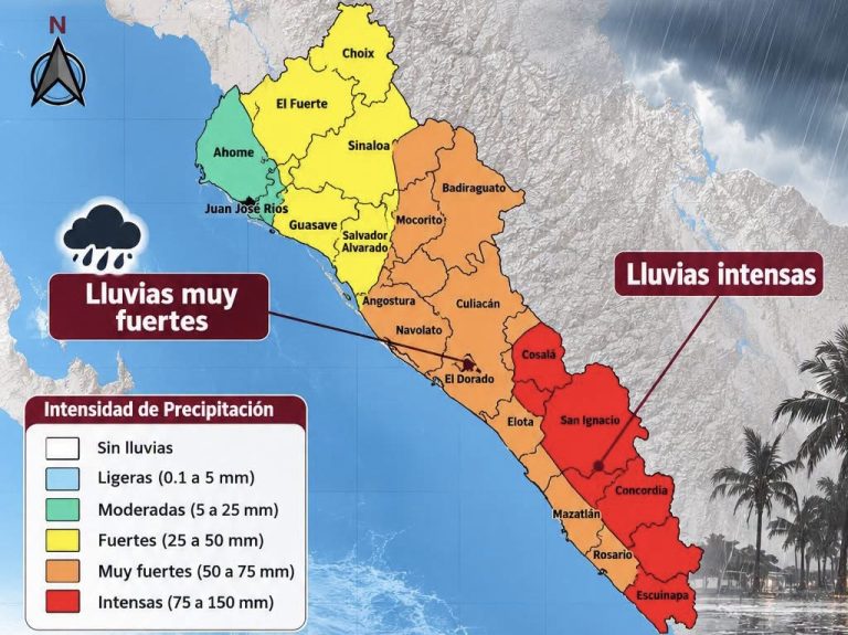 Prevén lluvias el resto de la semana