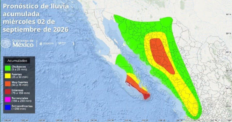 Traen monzón y tormenta Marie lluvias a Sinaloa