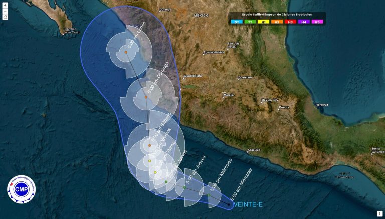 Se desplaza depresión tropical hacia Sinaloa